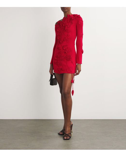 Cult Gaia Crochet Kaela Mini Dress in Red | Lyst UK