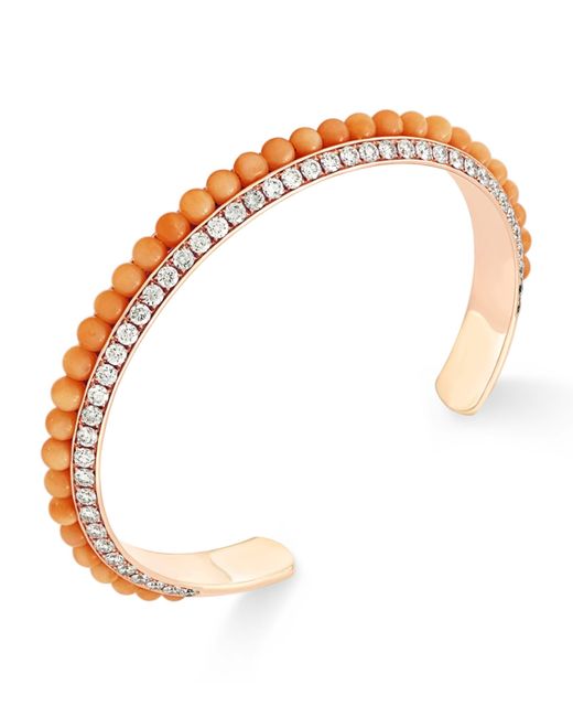 David Morris Multicolor Rose And Diamond Pearl Rose Bangle