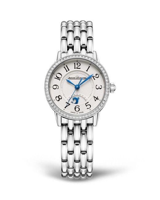 Jaeger-lecoultre White Small Stainless Steel And Diamond Rendez-vous Night & Day Watch 29mm