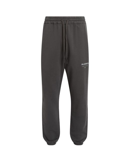 AllSaints Gray Organic Cotton Underground Sweatpants for men