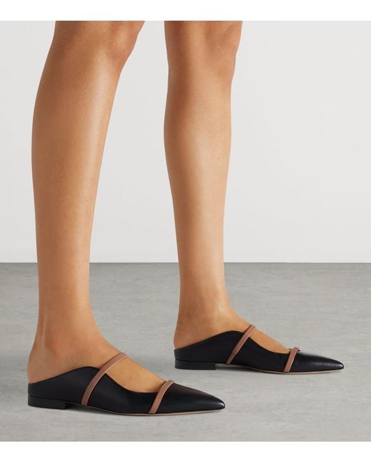Malone Souliers Black Leather Maureen Mules