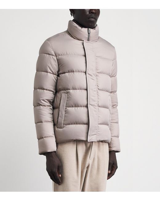Herno Gray Down Quilted Puffer Jacket for men