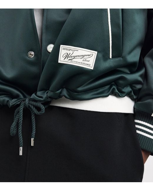 Wooyoungmi Green Logo Baseball Jacket for men