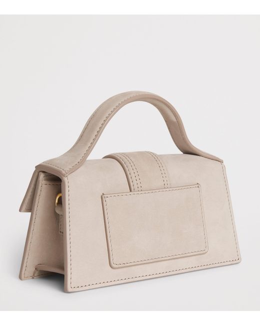 Jacquemus Metallic Mini Suede Le Bambino Top-Handle Bag