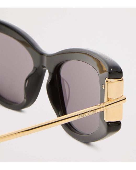 Max Mara Brown Acetate Cat-Eye Sunglasses
