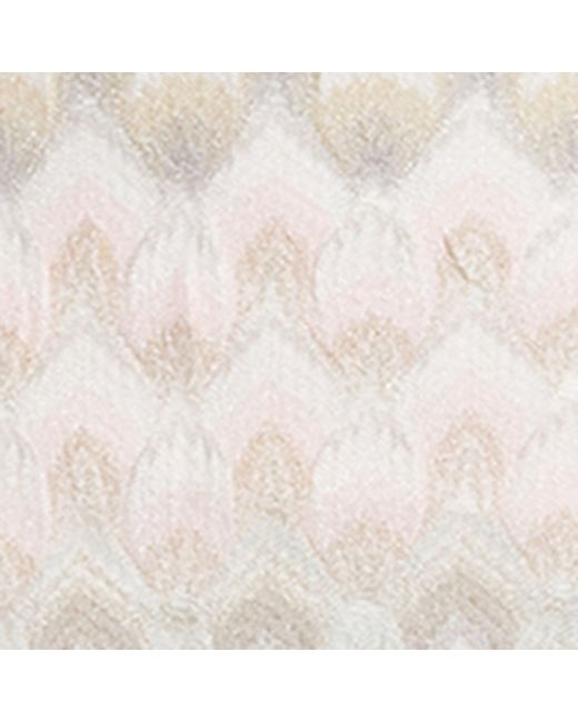 Missoni White Lamé Lace Motif Midi Skirt