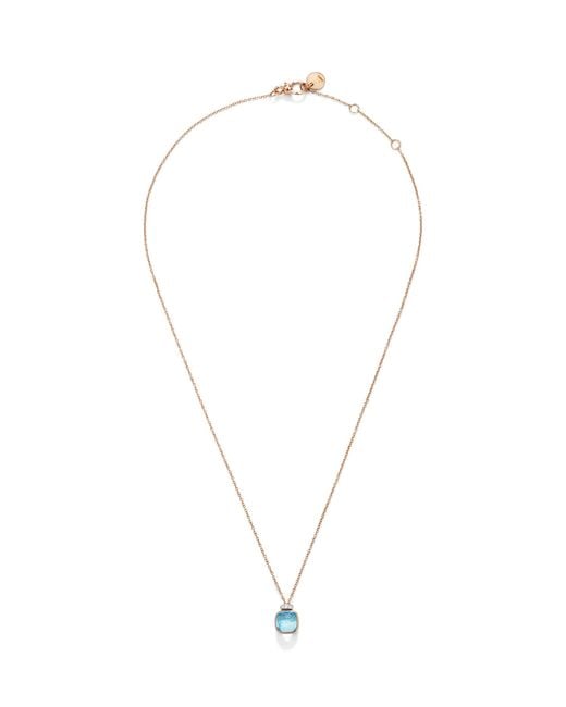 Pomellato Metallic Mixed, Topaz And Diamond Nudo Necklace