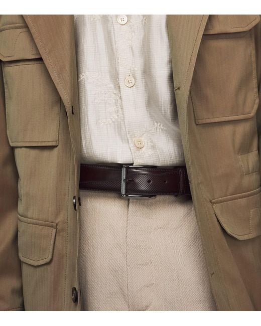 Elliot Rhodes Brown Leather Belafonte Belt for men