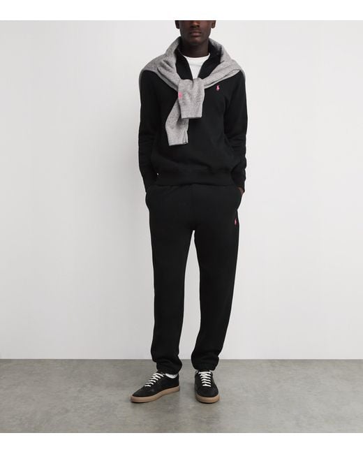 Polo Ralph Lauren Black Cotton Quarter-Zip Sweatshirt for men