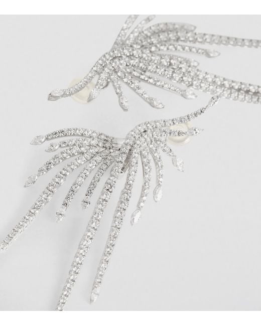 YEPREM Gray And Diamond Inside-Out Earrings