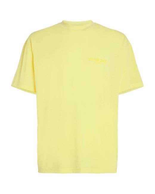 REPRESENT 247 Yellow Oversized Team 247 T-Shirt for men