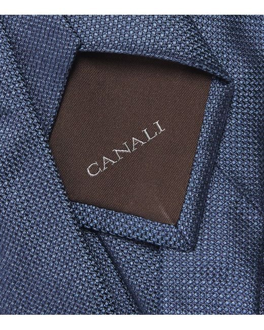 Canali Blue Silk Tie for men