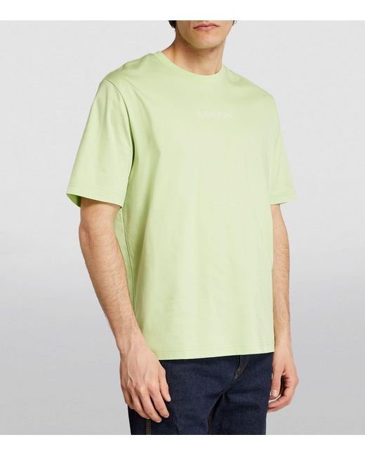 Lanvin Green Brode Logo T-shirt for men