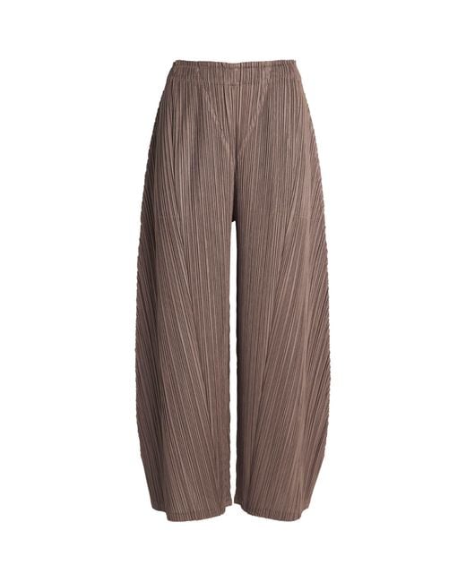Pleats Please Issey Miyake Brown Thicker Bottoms 2 Trousers