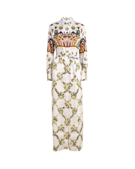 Mary Katrantzou Metallic Patterned Torino Maxi Dress
