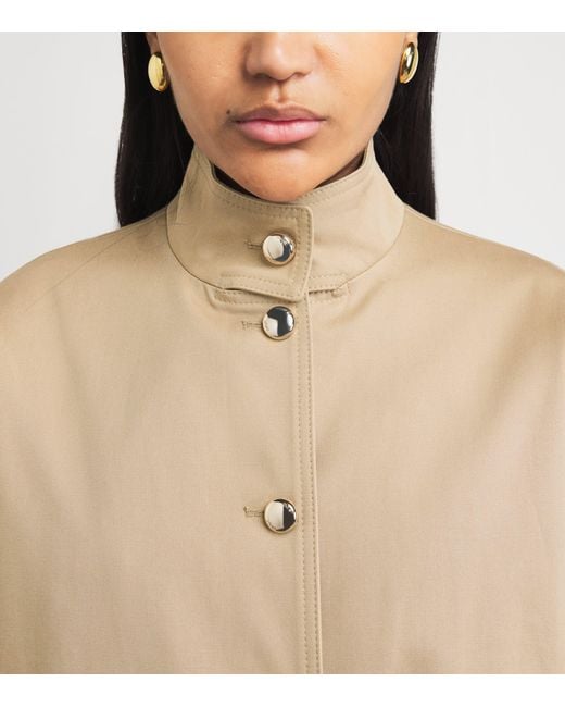 Maje Natural Cotton High-Neck Bomber Jacket