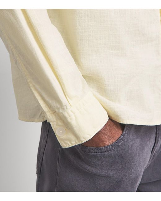 FRAME White Textured Cotton Shirt for men