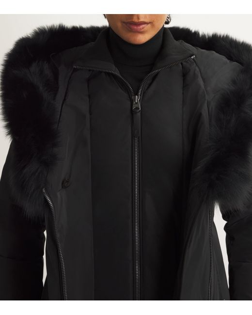 Mackage Black Fur-Trim Adali Down Coat