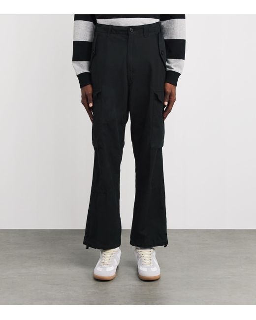 Polo Ralph Lauren Black Ripstop Canvas Cargo Trousers for men