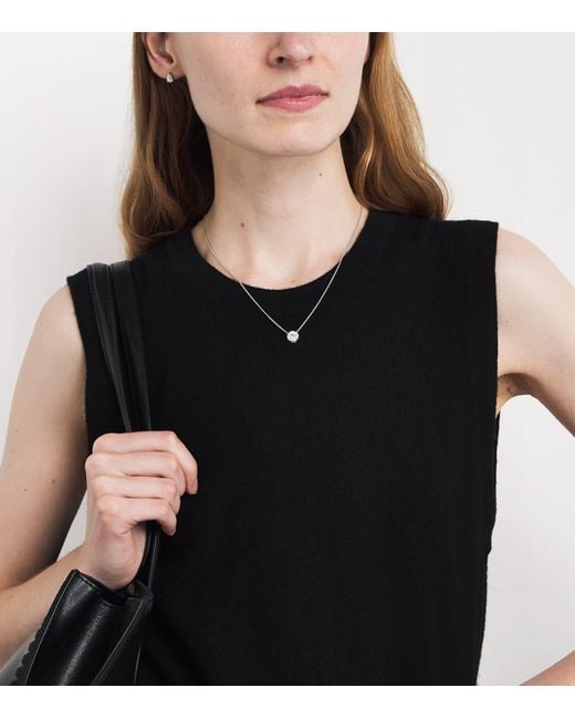 Harrods Metallic And Diamond Round Illusion Necklace