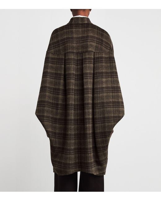 Wolk Morais Gray Cashmere Plaid Belleville Trench Coat