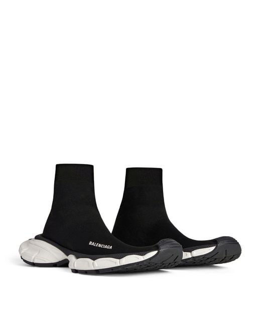 Balenciaga Black Knitted Speed Sneakers