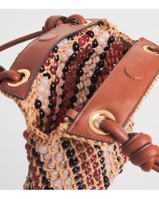 Veronica Beard Pink Small Beaded Slouch Bag
