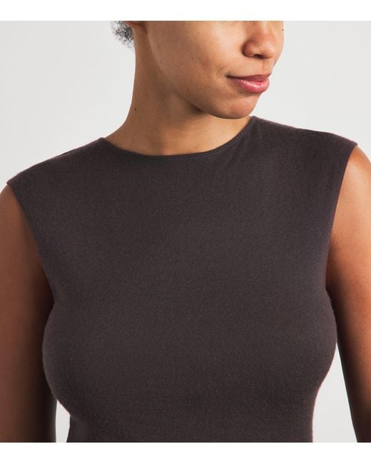 ME+EM Black Cashmere-Blend Sweater Vest
