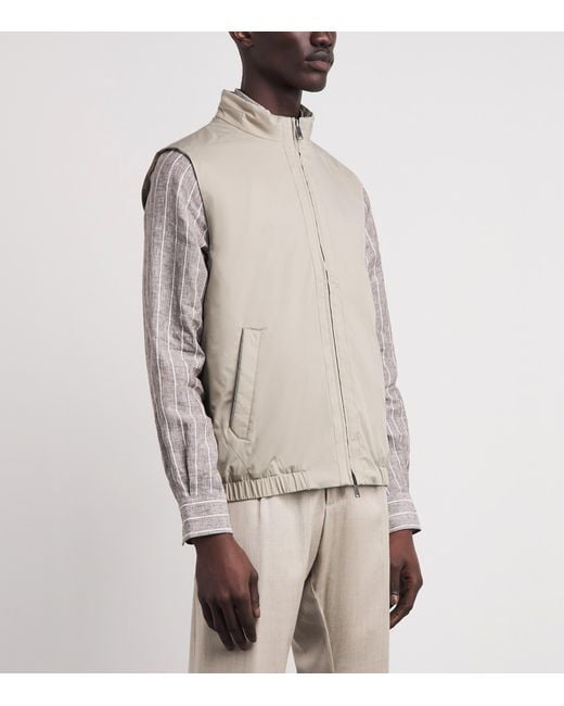 Eton of Sweden White Lightweight Gilet for men