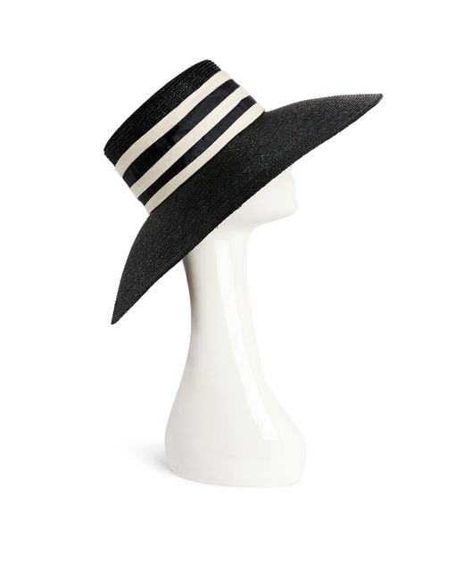 Eliurpi Black Straw Ribbon Sailor Hat