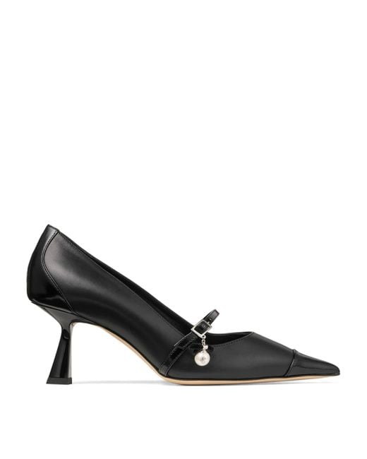 Jimmy Choo Black Aren 65 Leather Pumps