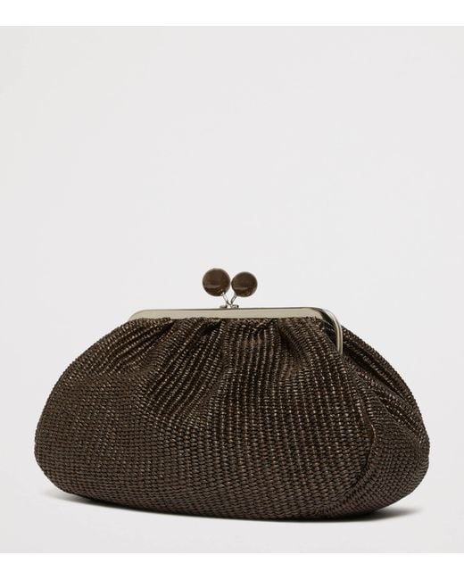 Weekend by Maxmara Brown Woven Pasticcino Clutch Bag