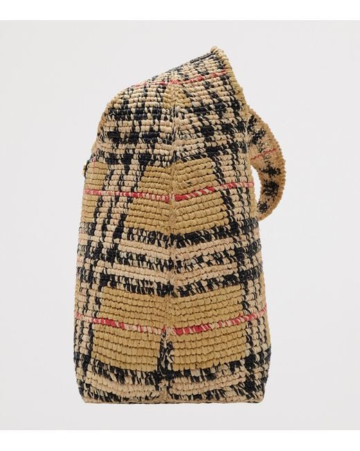 Burberry Metallic Raffia Margate Shoulder Bag