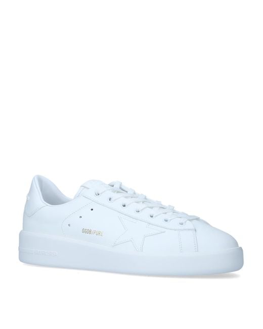 Golden Goose Deluxe Brand Blue Leather Purestar Low-Top Sneakers for men