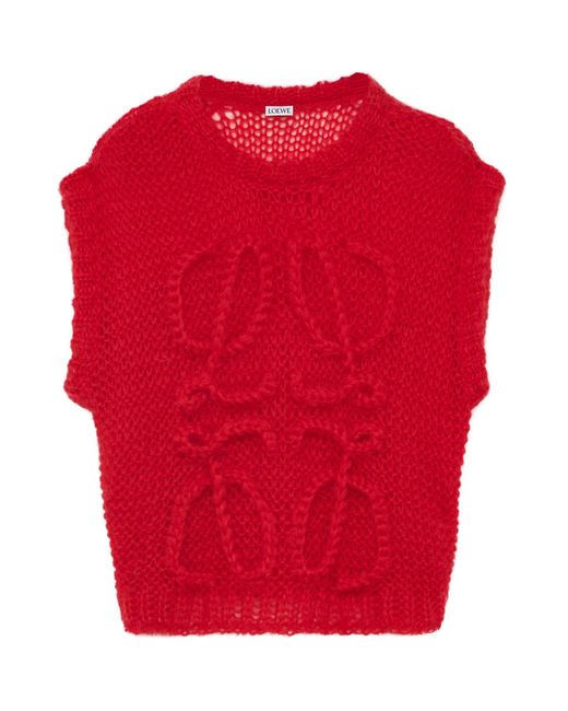 Loewe Red Anagram Short-sleeved Sweater