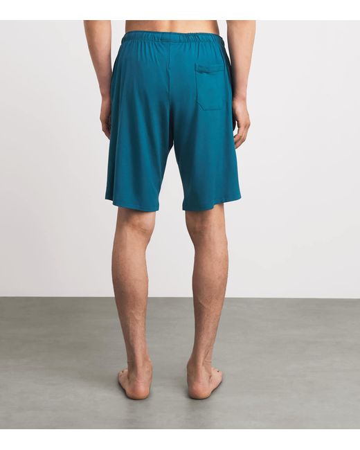 Derek Rose Blue Modal-Blend Basel Drawstring Shorts for men