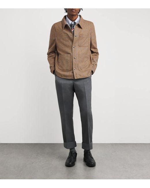 Thom Browne Brown Wool Snap Utility Jacket for men