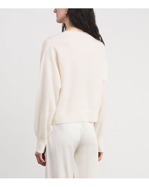 LeKasha White Organic Cashmere Modenab Sweater