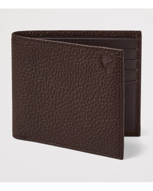 Aspinal Brown Leather Bifold Wallet for men