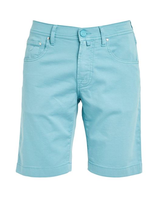 Jacob Cohen Blue Stretch-cotton Chino Shorts for men