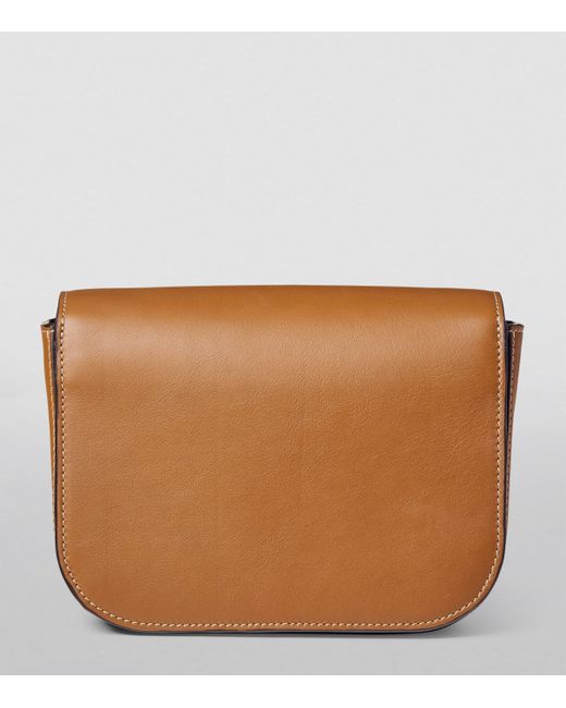 Aspinal Brown Leather Ella Cross-Body Bag