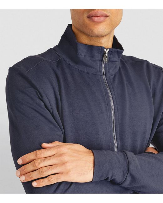 Zimmerli of Switzerland Blue Zip-up Sweatshirt for men