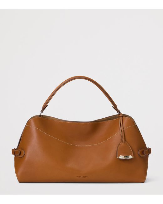 Ralph Lauren Brown Leather Rl 888 Top Handle Bag