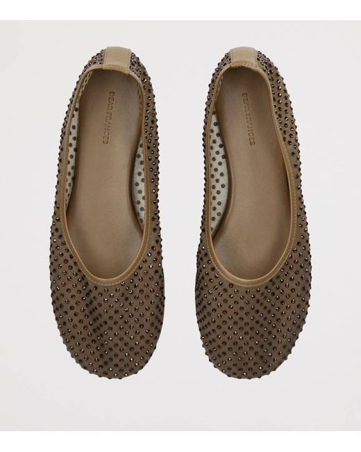 Dear Frances Brown Embellished Balla Ballet Flats