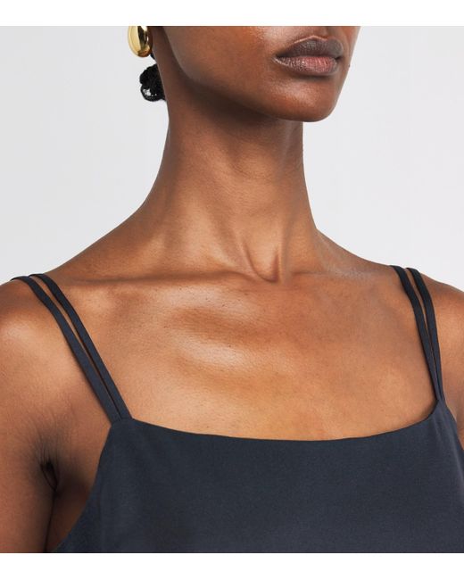 Max Mara Blue Stretch-Silk Cami Top