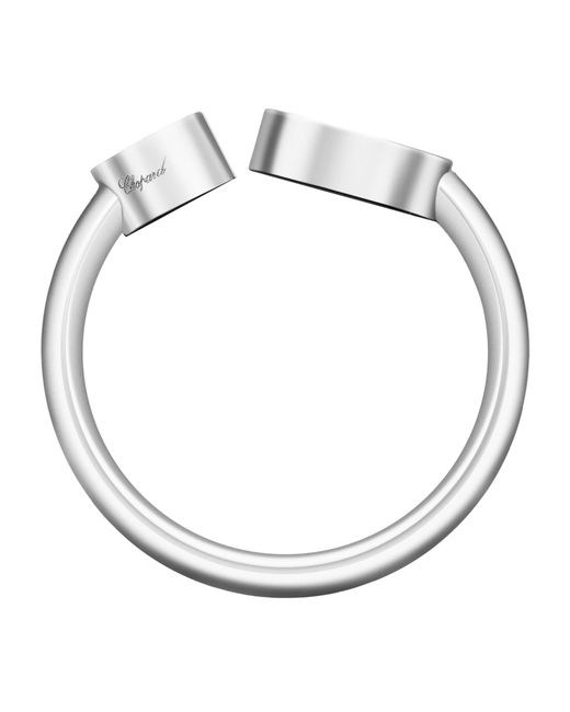 Chopard Metallic And Diamond Happy Hearts Ring