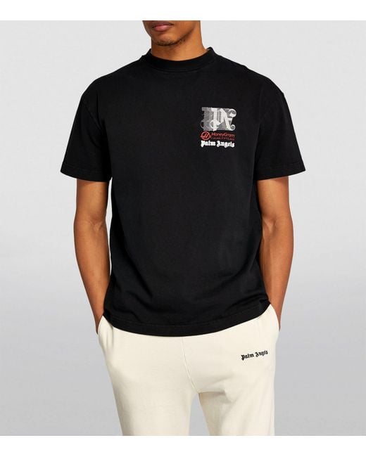 Palm Angels Black X Moneygram Haas F1 Team Graphic T-shirt for men