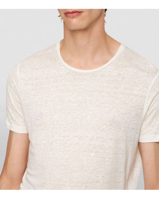 Orlebar Brown White Linen T-shirt for men