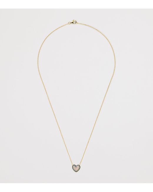 Emily P. Wheeler Metallic And Sapphire Heart Lucy Necklace