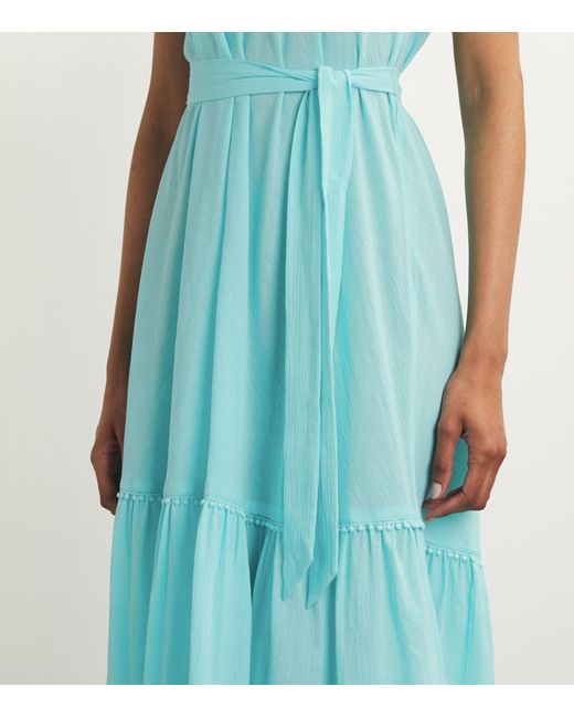 Heidi Klein Blue Organic Cotton Maxi Dress